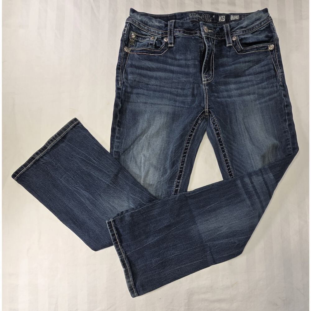 Miss Me Mid-rise Curvy Boot Size 30 Stretch Jeans - Picture 4 of 13